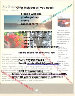 See our Website Flyer ... just click
