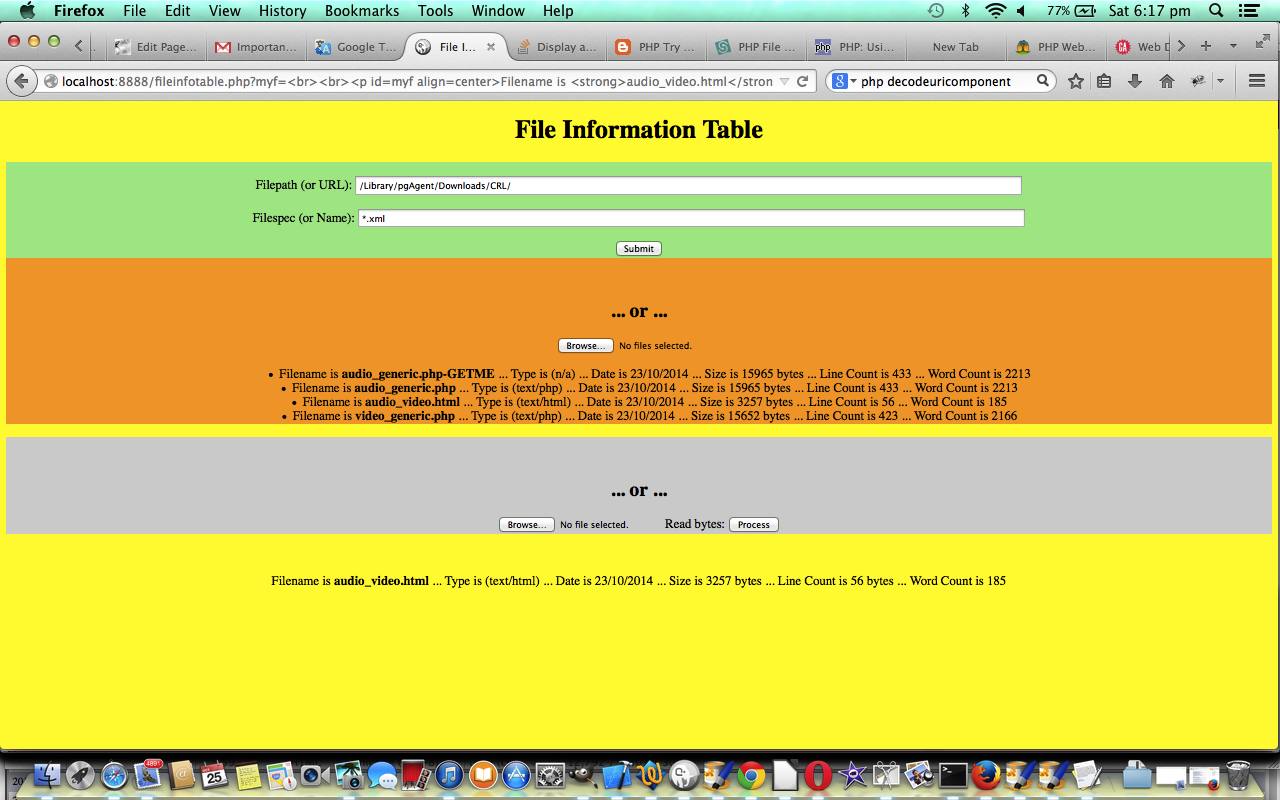 PHP/HTML/Javascript File Browsing Primer Tutorial