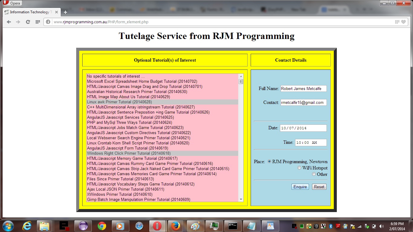 More About HTML Forms Tutorial