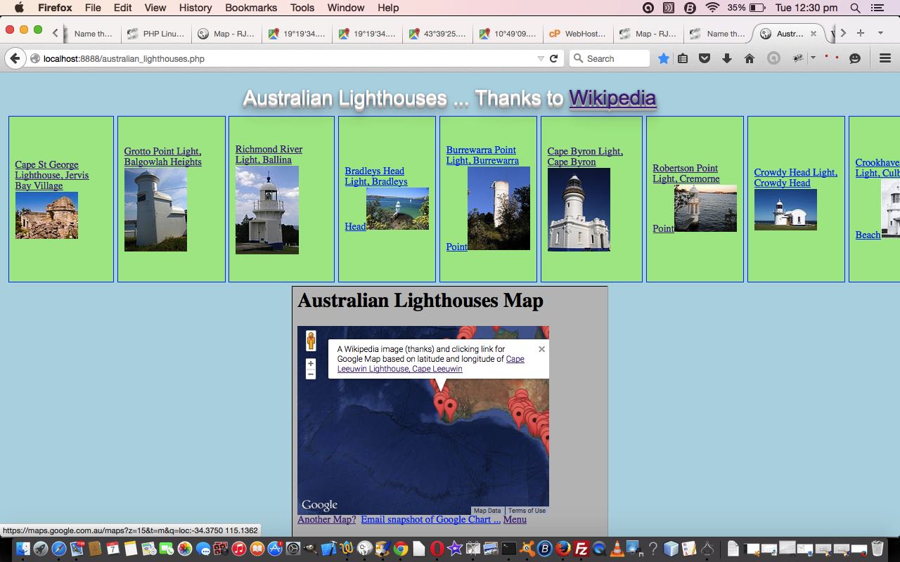 PHP Lighthouses in Australia Primer Tutorial