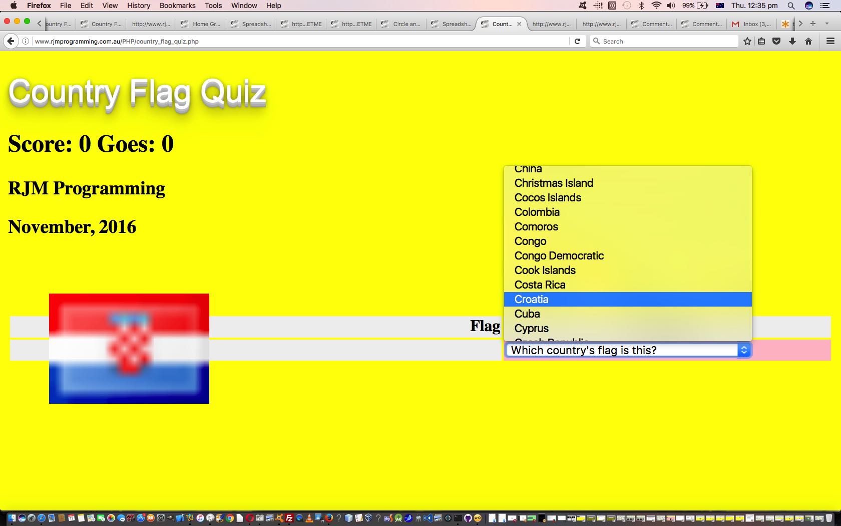 Country Flag Quiz Game Primer Tutorial