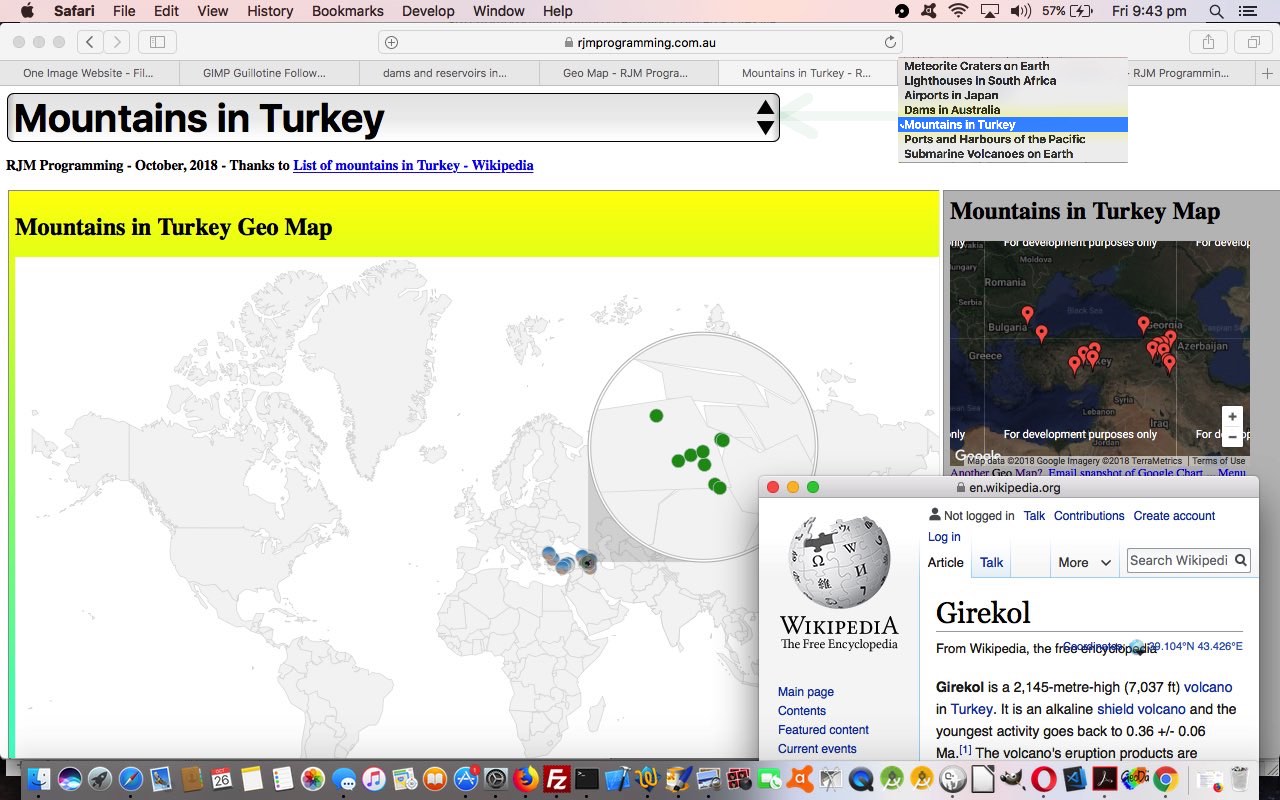 PHP Wikipedia Geo Map Google Chart Genericization Tutorial
