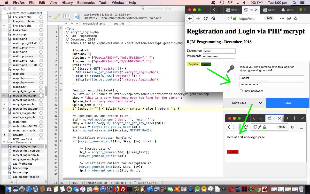 Registration and Login via PHP Mcrypt Primer Tutorial