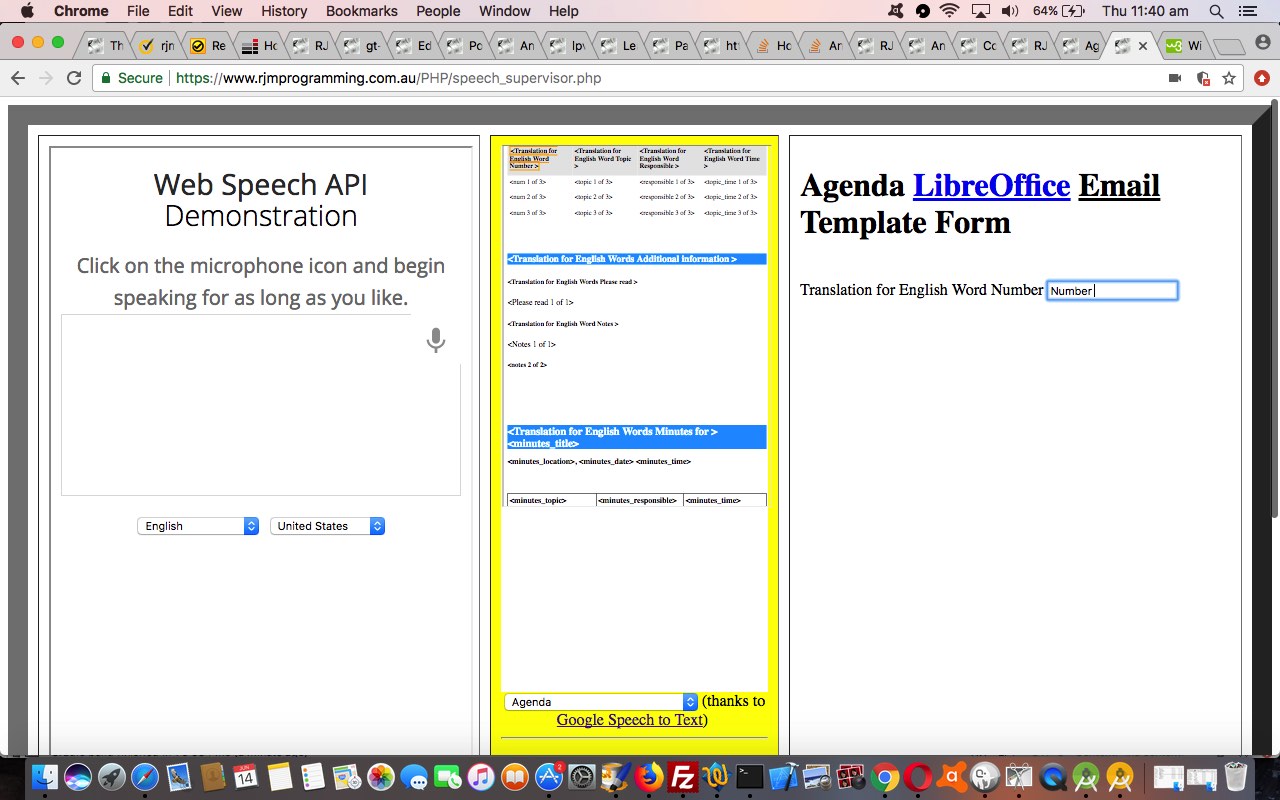 Contextualize Speech to Text to Speech LibreOffice Template Tutorial