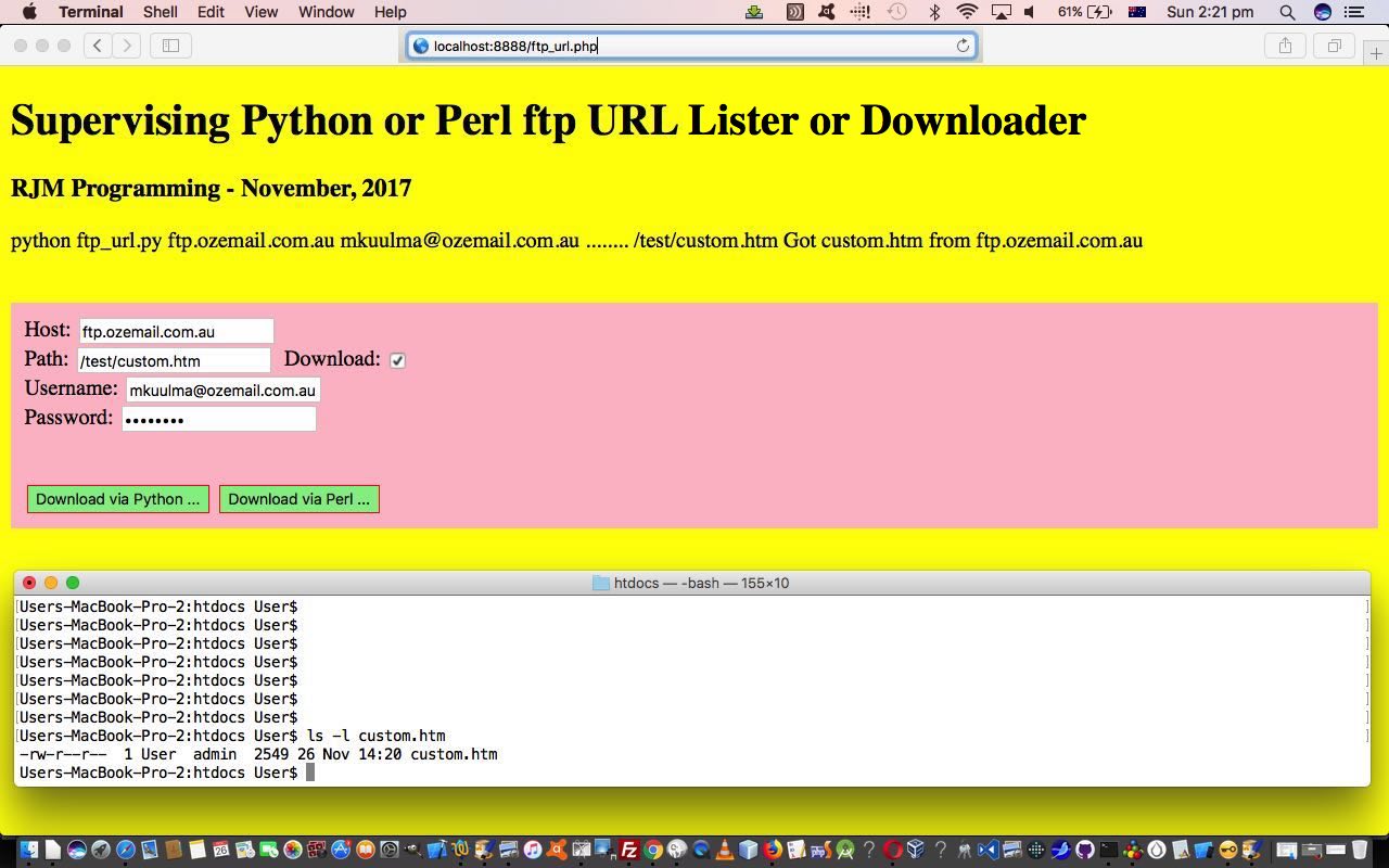 Python and Perl ftp Download Tutorial