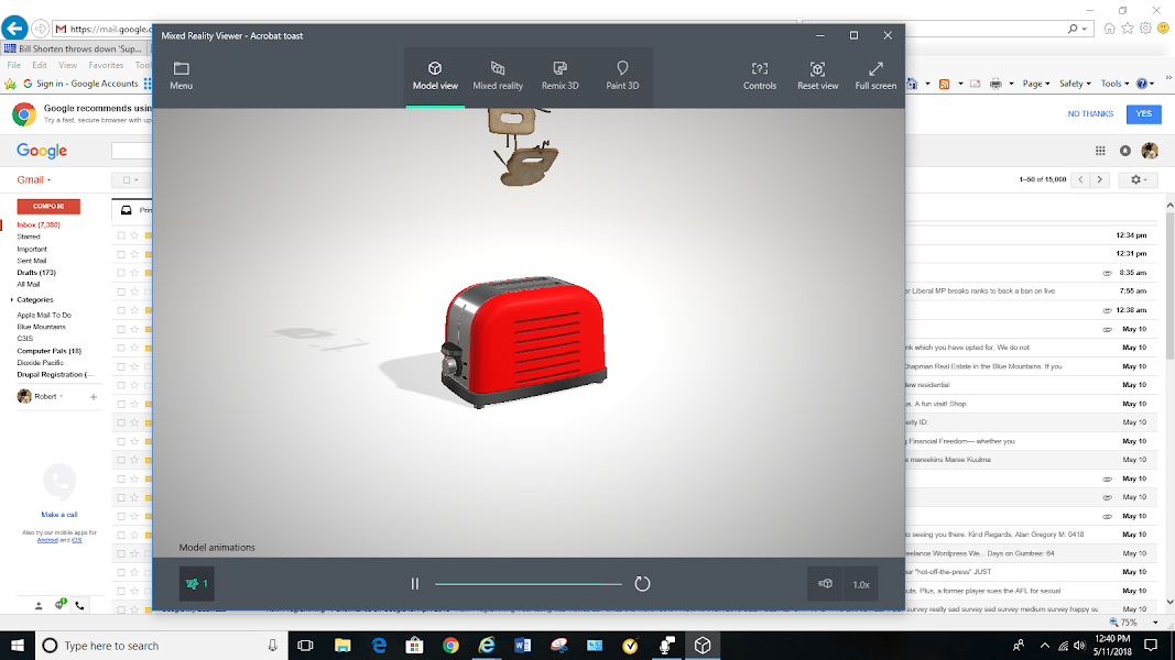 what is 3d viewer app in windows 10