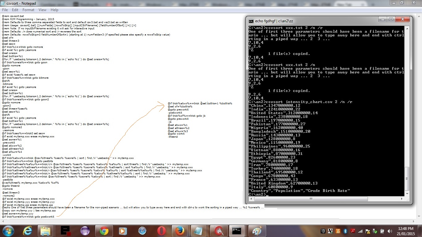Windows Command Line Interactive sort Tutorial | Robert James Metcalfe Blog